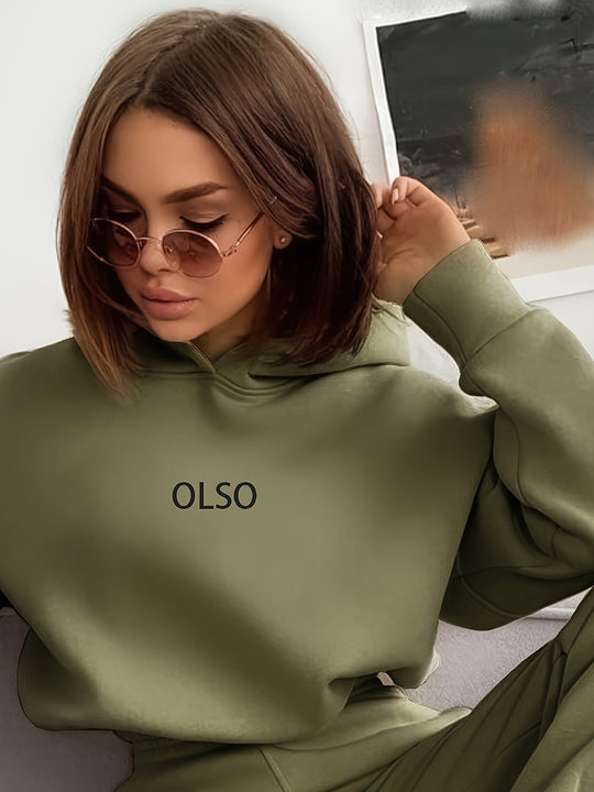 Heidi-Mode | Oslo Damensatz Zweiteiliges Satz aus Kapuzenpulli und Sweatpants für Lässigen Stil und Maximalen Komfort.