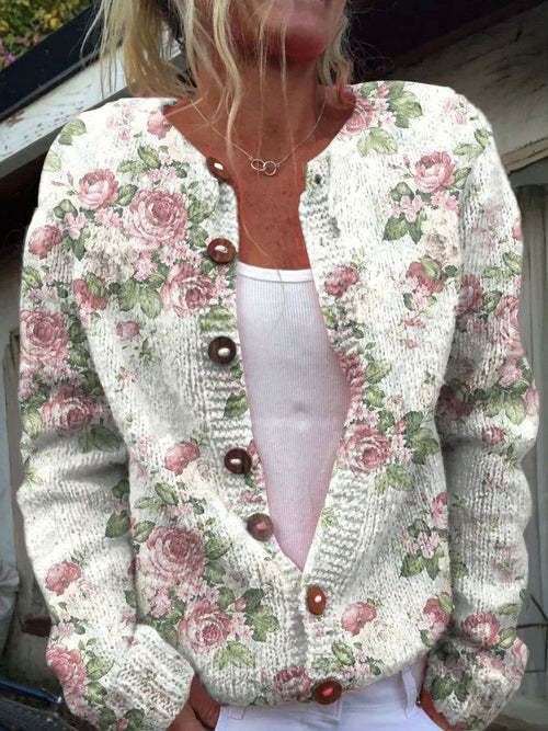 Heidi-Mode | 3D Digital Gedruckte Strickjacke Damen