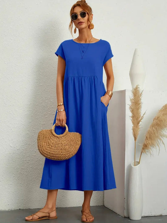 Sommerliches, lockeres, schlichtes Kleid