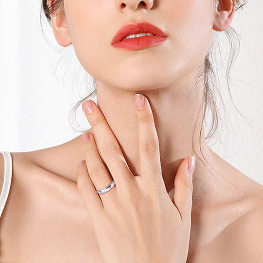 Heidi-Mode | 925 Sterling Silber Eingelassener Moissanite Ring