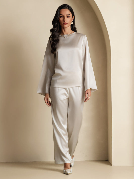Heidi-Mode | Seiden Langarm Bluse