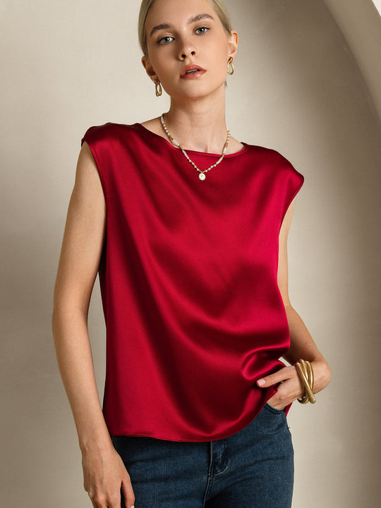 Heidi-Mode | Seiden Kapuze Ärmel Bluse