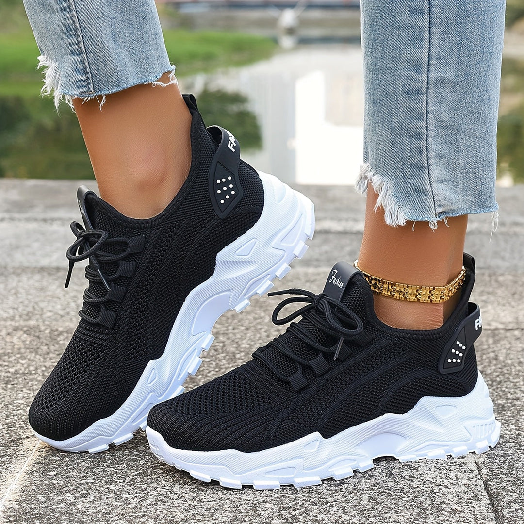 Heidi-Mode | Bequeme Atmungsaktive Knit Sneakers für Damen