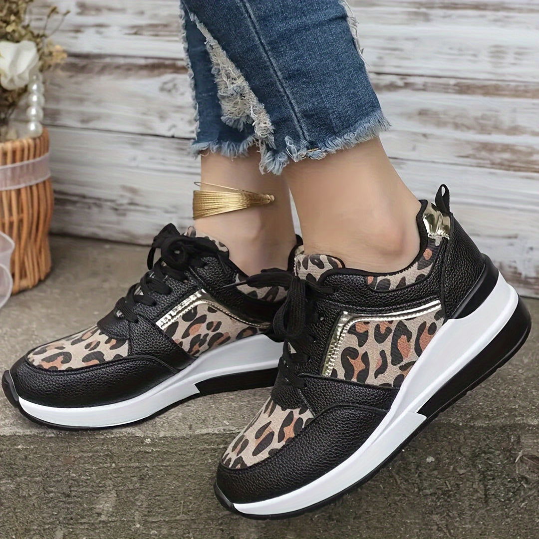 Heidi-Mode | Damen Sneaker mit Leopardenmuster