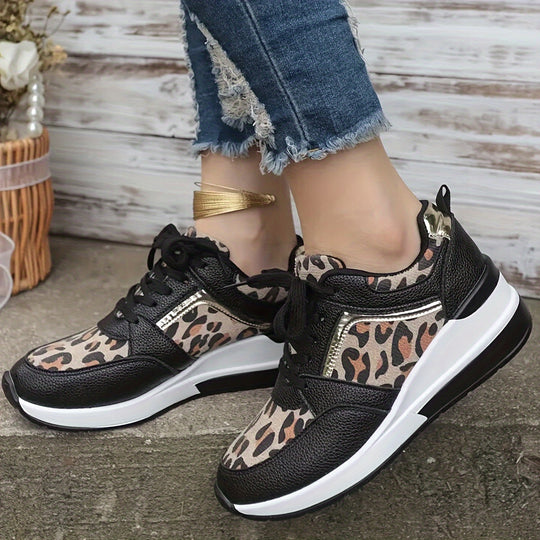 Heidi-Mode | Damen Sneaker mit Leopardenmuster