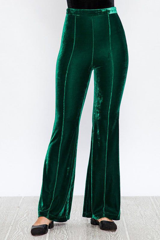 Heidi-Mode | Munter Velours Nahtlose Flare Hosen