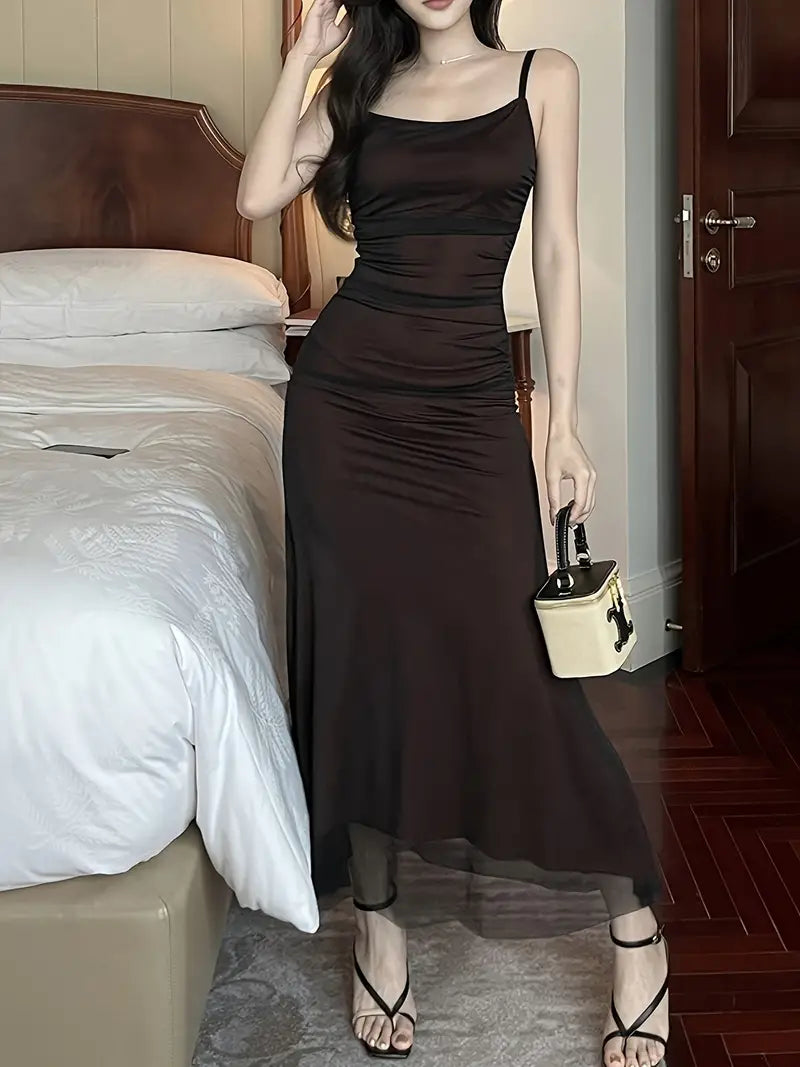 Heidi-Mode | Midi Kleid Glamour Stil Ohne Ärmel