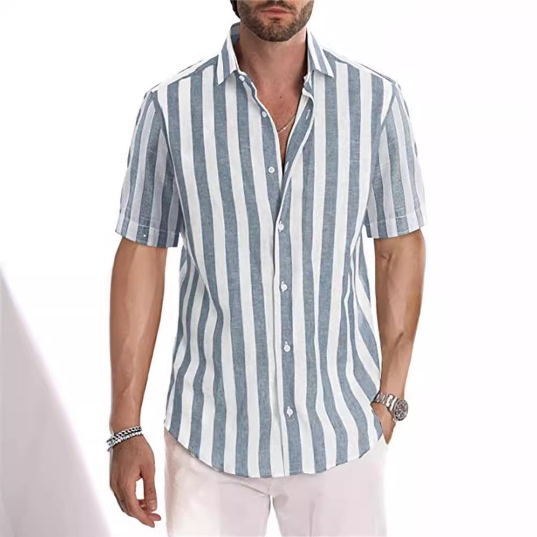 Heidi Mode | Herren Hemd mit gestreiftem Revers