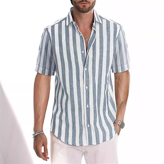 Heidi Mode | Herren Hemd mit gestreiftem Revers