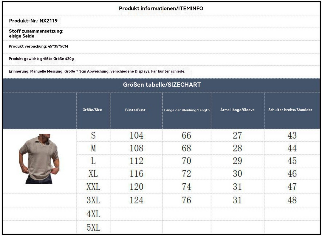 Heidi Mode | Hohles POLO-Shirt mit V-Ausschnitt