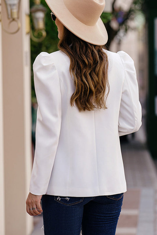 Heidi-Mode | Double Take Puffärmel Schalkragen Blazer