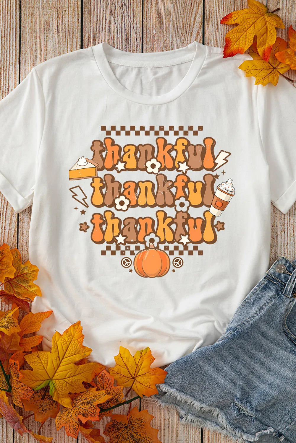Heidi-Mode | DANKBAR Rundhalsausschnitt Kurzarm T-Shirt