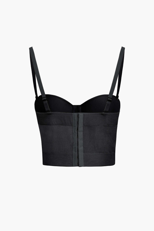 Bustier-Oberteil aus Netzstoff mit Bügeln