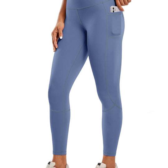 Heidi-Mode | Schnell Trocknende Damen Yogalegging mit Hohem Bund und Tasche