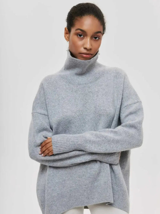 Heidi-Mode | Gestrickter Damenpullover mit O-Hals