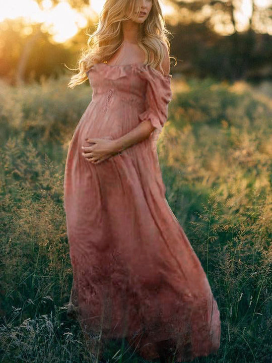 Heidi-Mode | Boho Chic: Umstandsmode Boot Hals Ranken Kleid