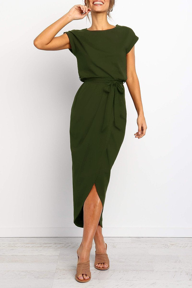 Heidi-Mode | Weiches Midikleid mit Schlitz Izora