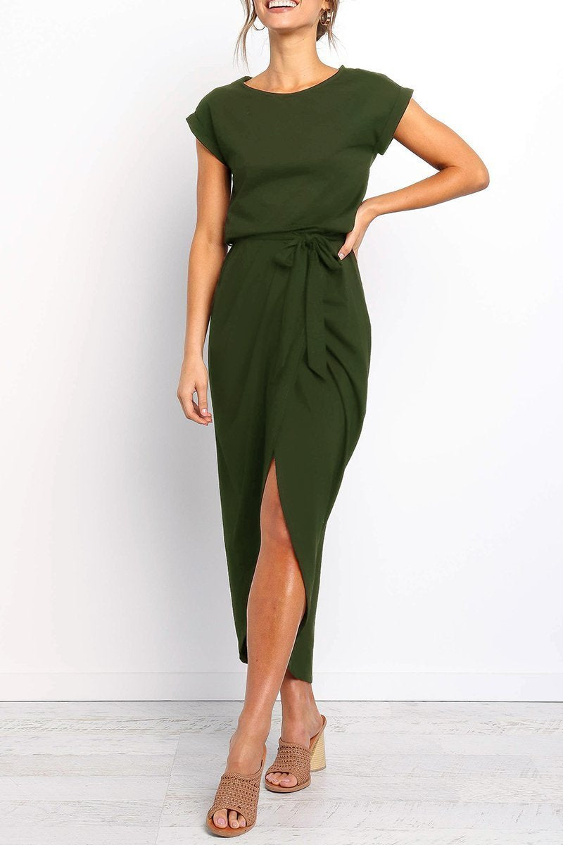 Heidi-Mode | Weiches Midikleid mit Schlitz Izora