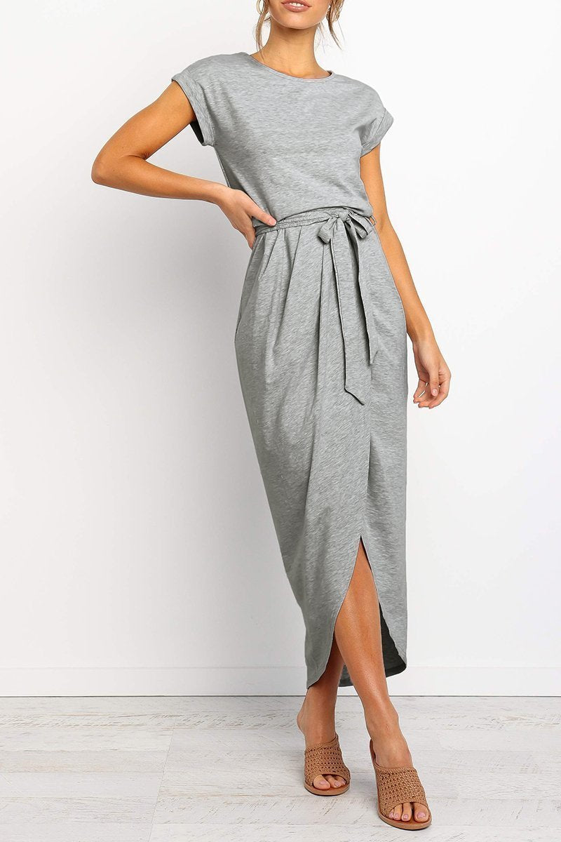 Heidi-Mode | Weiches Midikleid mit Schlitz Izora
