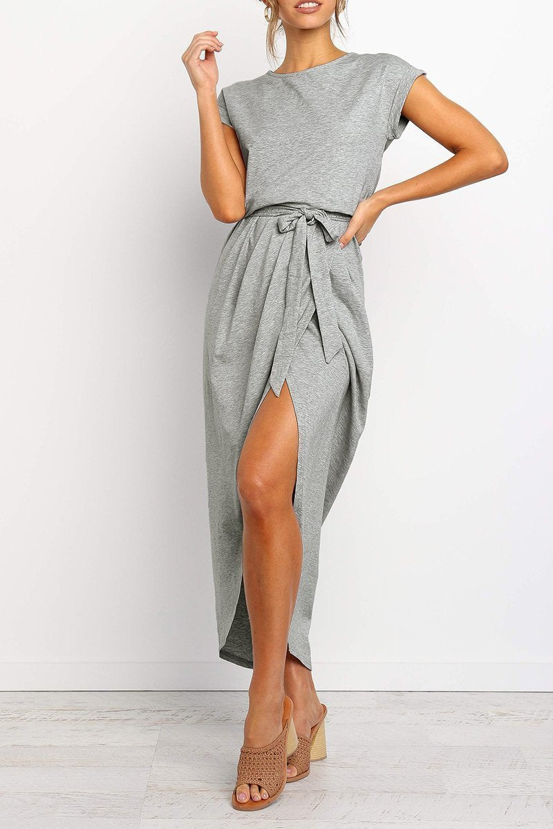 Heidi-Mode | Weiches Midikleid mit Schlitz Izora