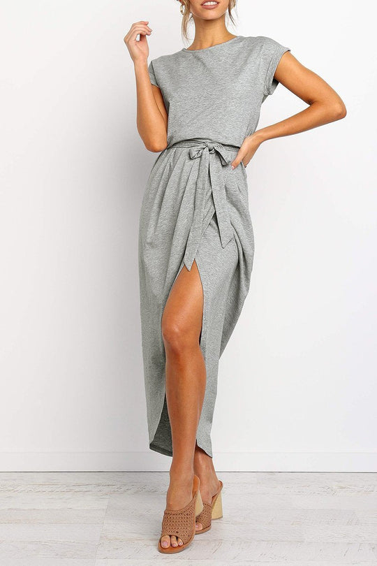 Heidi-Mode | Weiches Midikleid mit Schlitz Izora