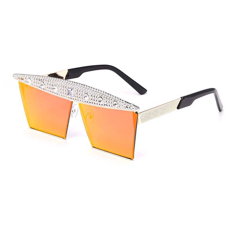 Heidi-Mode | Sonnenbrille Große Fassung Strass-Dekor