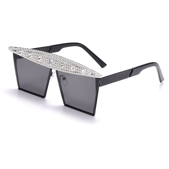 Heidi-Mode | Sonnenbrille Große Fassung Strass-Dekor