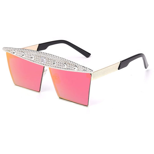 Heidi-Mode | Sonnenbrille Große Fassung Strass-Dekor