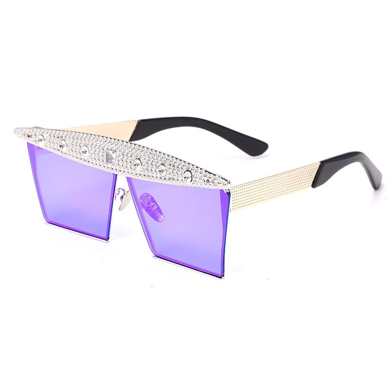 Heidi-Mode | Sonnenbrille Große Fassung Strass-Dekor