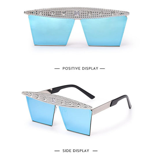 Heidi-Mode | Sonnenbrille Große Fassung Strass-Dekor