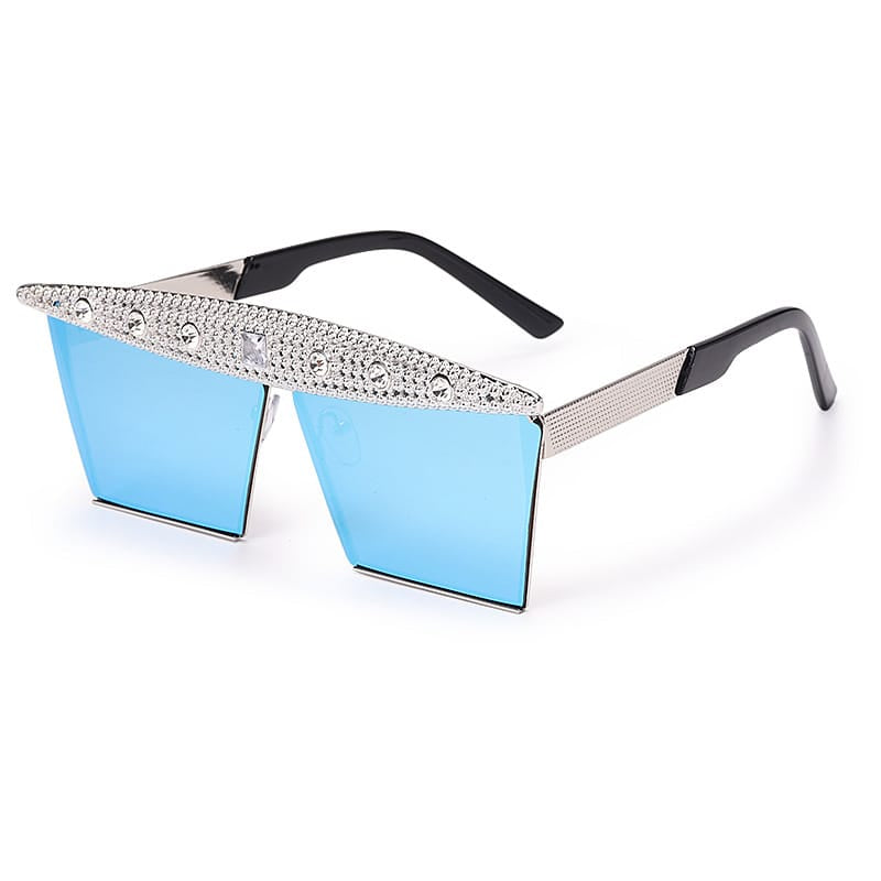 Heidi-Mode | Sonnenbrille Große Fassung Strass-Dekor
