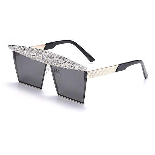 Heidi-Mode | Sonnenbrille Große Fassung Strass-Dekor