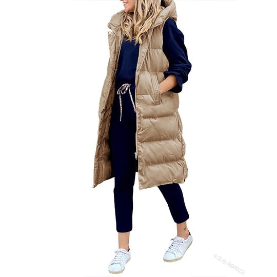 Elegante ärmellose warme Jacke