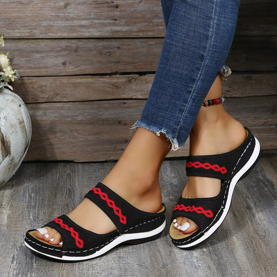 Heidi-Mode | Sandalen aus Leder, Die Das Fußgewölbe Unterstützen
