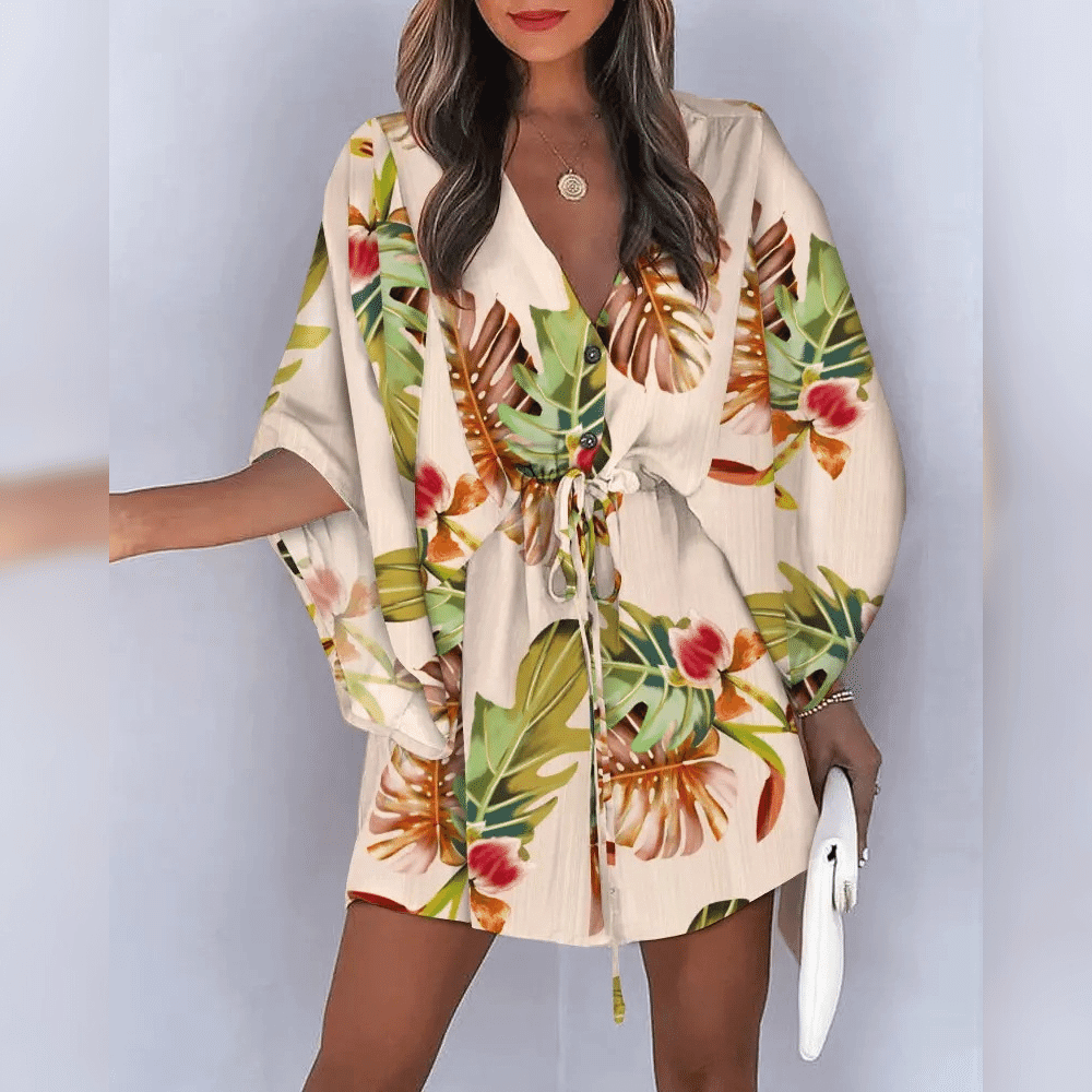 elegant bloemen zomer jurk