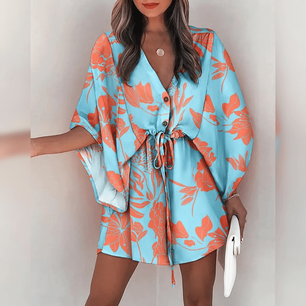 elegant bloemen zomer jurk