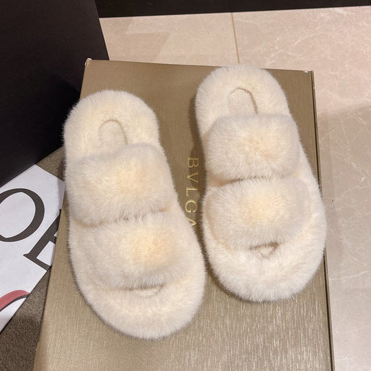 Heidi-Mode | Bequeme Atmungsaktive Rutschfeste Plüsch Ballerinas