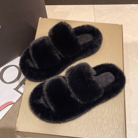 Heidi-Mode | Bequeme Atmungsaktive Rutschfeste Plüsch Ballerinas