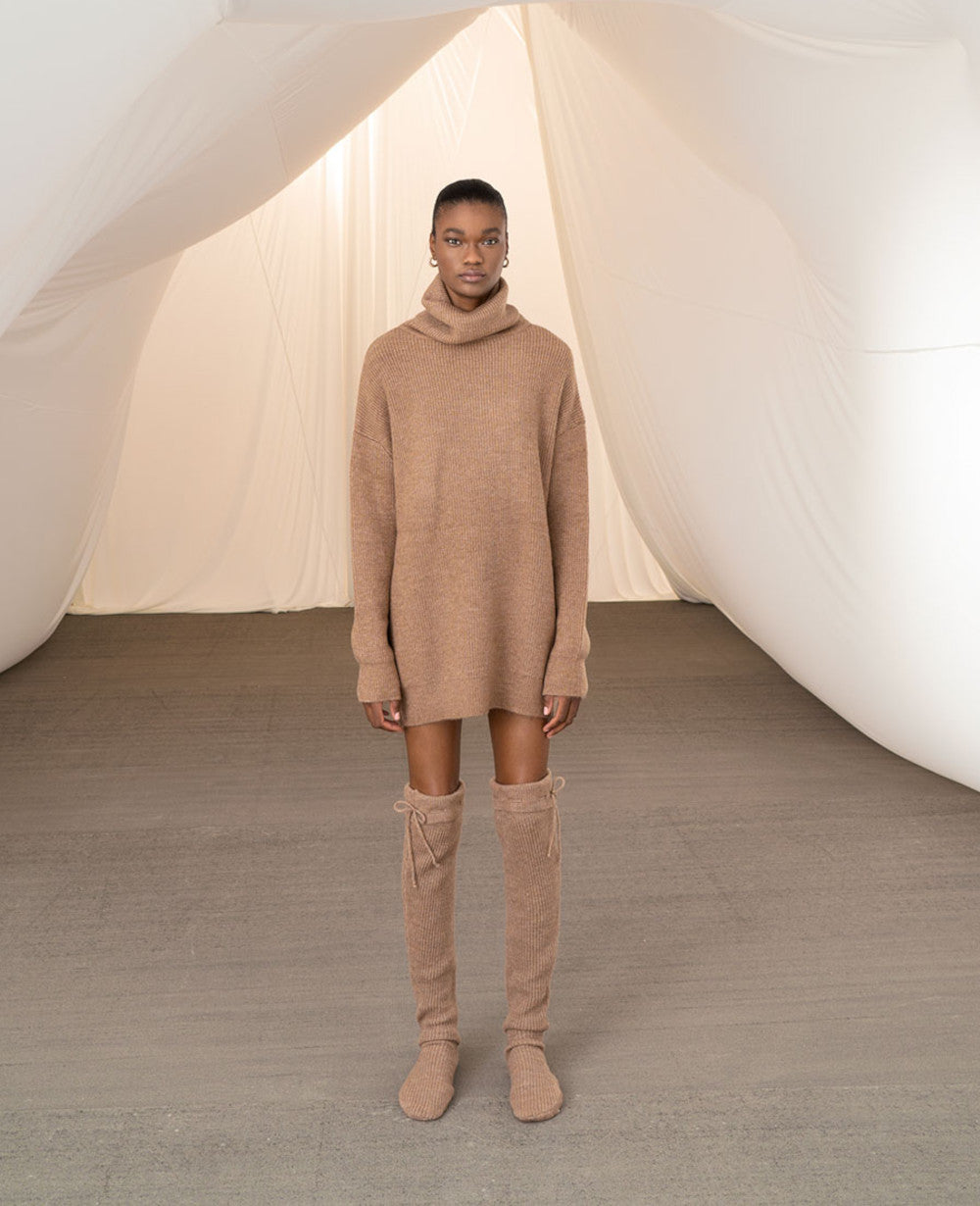 TURTLENECK PULLOVER CAMEL