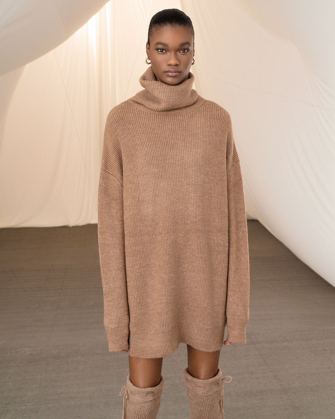 TURTLENECK PULLOVER CAMEL