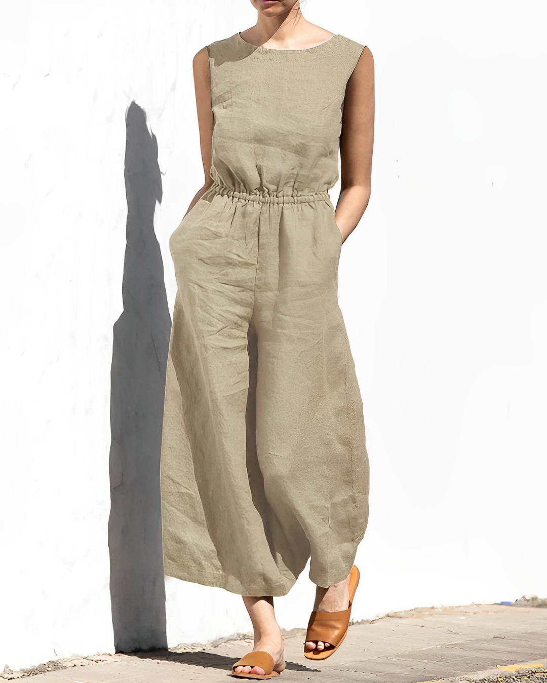 Heidi-Mode | Luftiger Einfarbiger Damen Jumpsuit