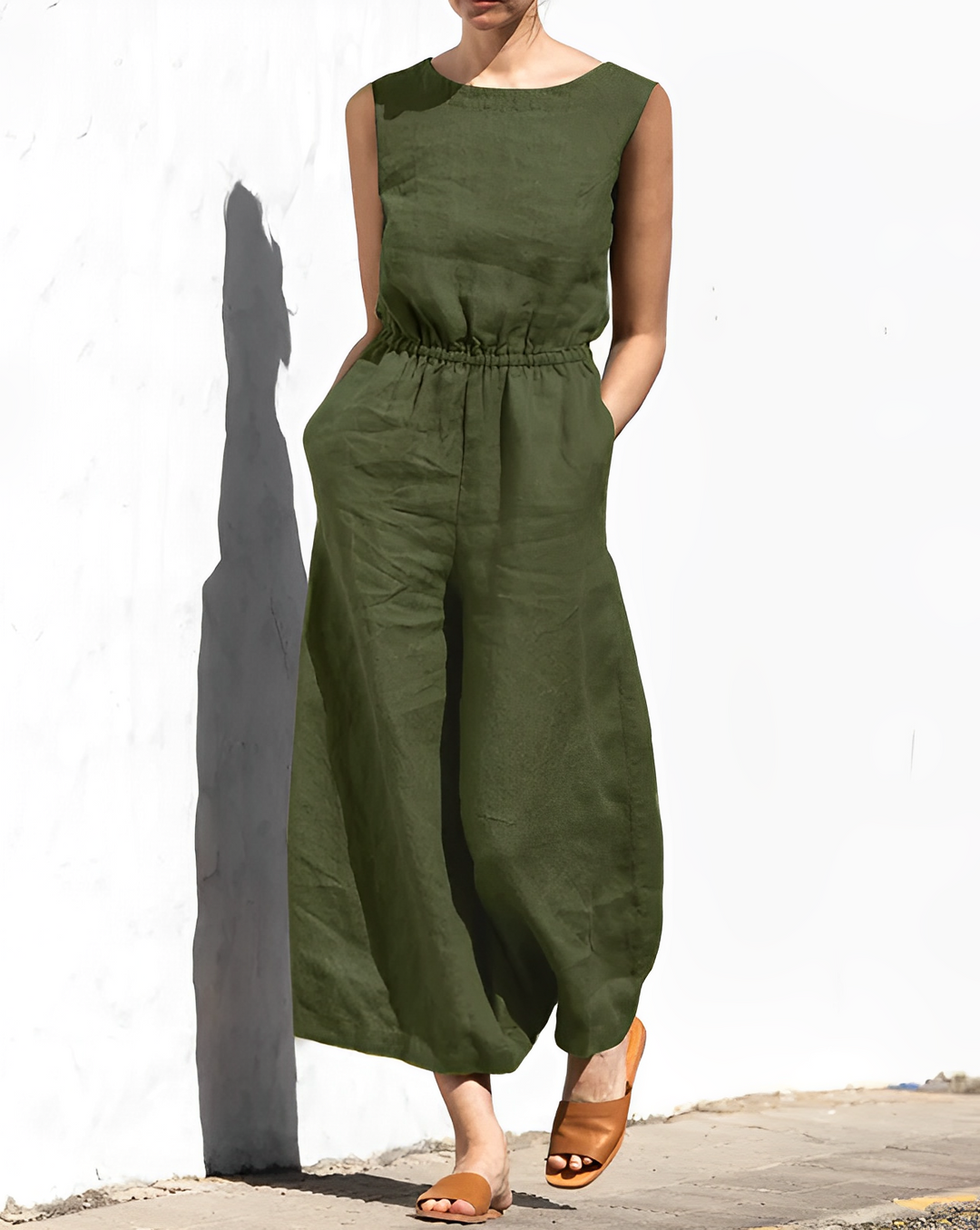 Heidi-Mode | Luftiger Einfarbiger Damen Jumpsuit
