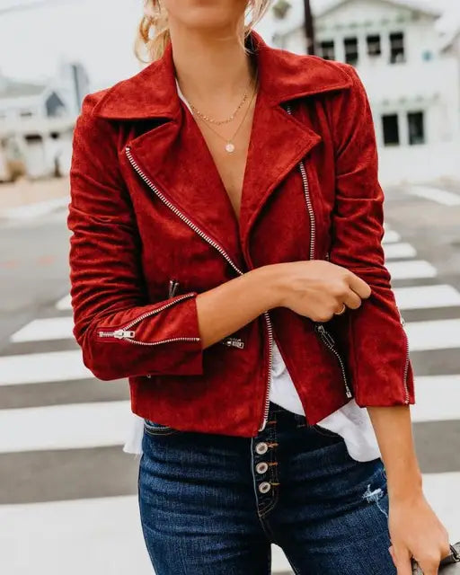 Vintage Einfarbig Jacke