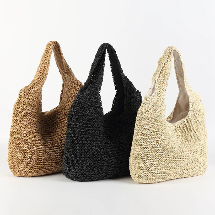 Heidi-Mode | Marlene Elegante Stroh-Strandtasche