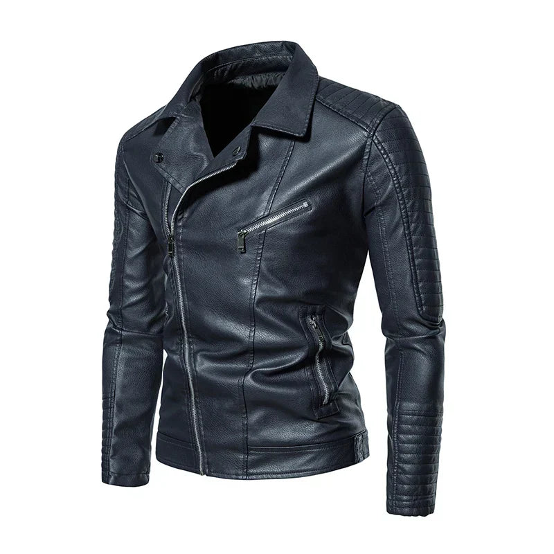 Heidi-Mode - Wasserdichte Slim Fit Motorrad-Lederjacke