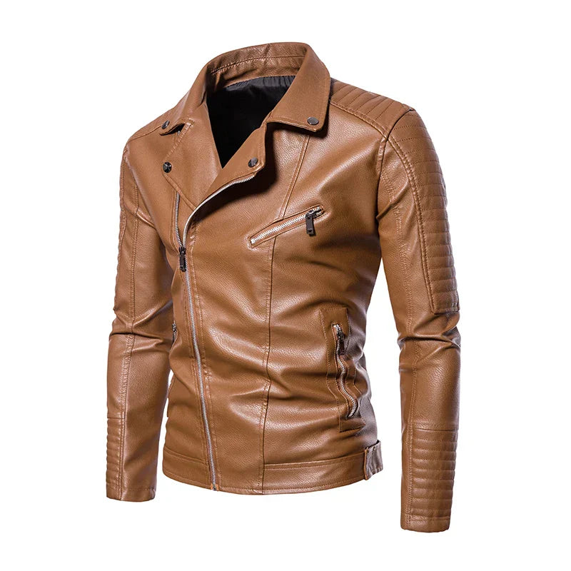 Heidi-Mode - Wasserdichte Slim Fit Motorrad-Lederjacke