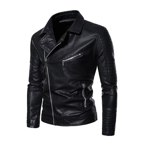 Heidi-Mode - Wasserdichte Slim Fit Motorrad-Lederjacke