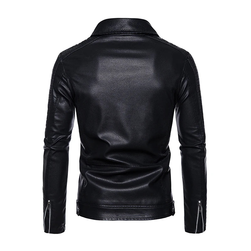 Heidi-Mode - Wasserdichte Slim Fit Motorrad-Lederjacke