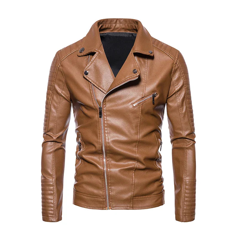 Heidi-Mode - Wasserdichte Slim Fit Motorrad-Lederjacke