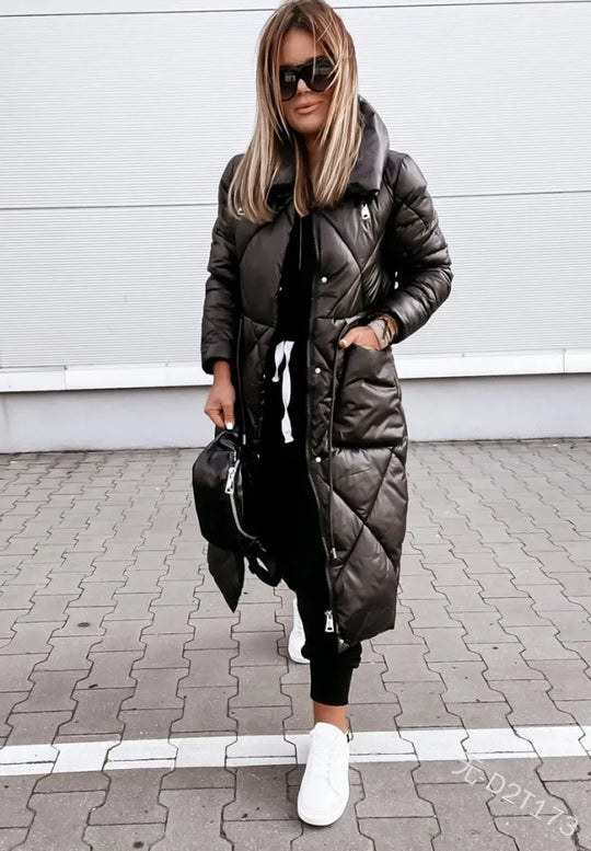 Baumwollene gesteppte Parka-Jacke